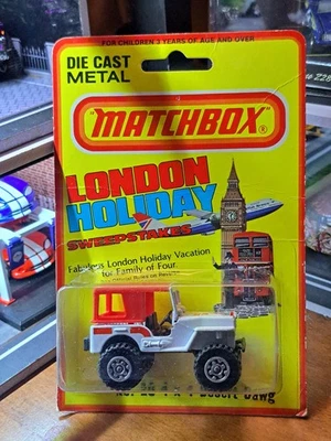 MATCHBOX JEEP 4X4 DESERT DAWG MOC LONDON HOLIDAY CARD IN DP PROTECTOR 1982 - Image 1 of 4