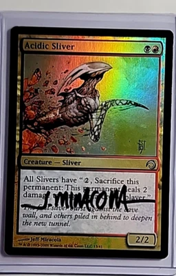 MTG Magic The Gathering PDS Premium Deck Foil Auto Autograph 13 Acidic Sliver LP - Image 1 of 2