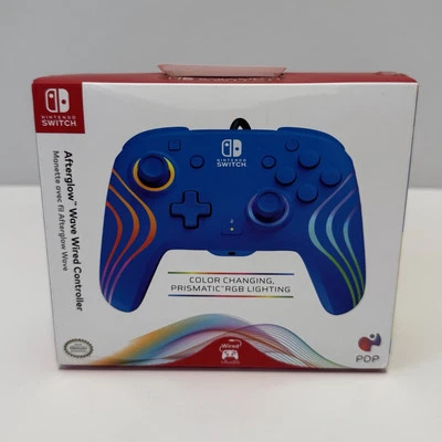 PDP Afterglow™ Wave Enhanced Wired Nintendo Switch Pro Controller - Wave Blue ™ - Image 1 of 4