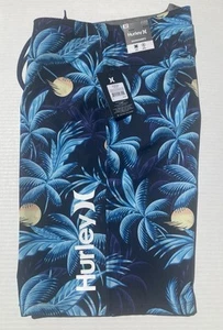 Hurley Herren 32 Boardshorts 20" Länge Phantom Weekender Palme blau - Bild 1 von 4