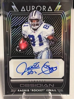 2020 Obsidian Raghib Rocket Ismail Aurora Autograph Auto /100 Cowboys - Image 1 of 2
