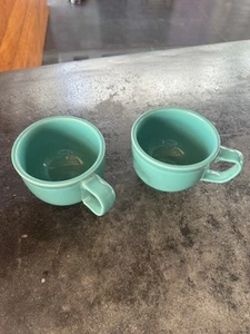 2 Lot Fiestaware coffee mugs, cups Fiesta Homer Laughlin Soup Coffee 18oz - Picture 1 of 5