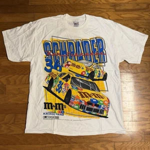 Camiseta de colección Ken Schrader #36 M&M'S 2001 Nascar Racing para hombre grande doble cara - Imagen 1 de 8