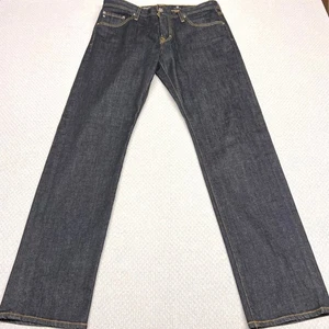 Pantalones de mezclilla Adriano Goldschmied para hombre 32x32 lavado oscuro graduado informales a medida - Imagen 1 de 10