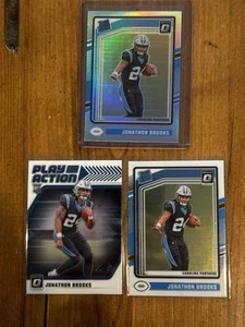 (3) Lote Prizm novato Panini Optic Jonathon Brooks Carolina Panthers 2024 clasificación - Imagen 1 de 2
