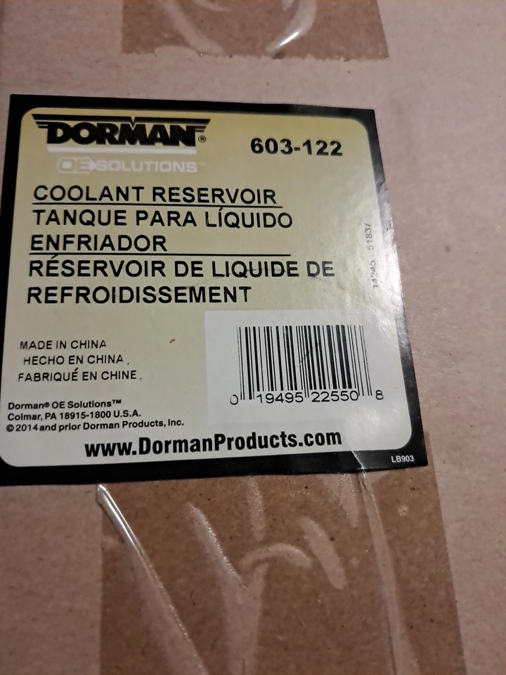 Tanque depósito refrigerante motor Dorman 603-122 CADILLAC, GM * VER DESCRIPCIÓN Foto 1 de 2