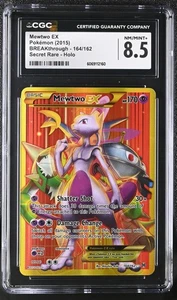 CGC 8.5 Mewtwo EX 2015 BREAKthrough 164/162 Secret Rare Holo Pokemon Card - Picture 1 of 2