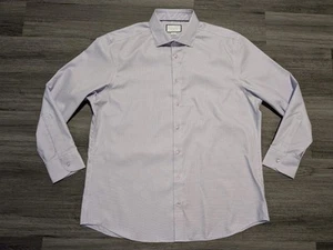 Charles Tyrwhitt Herren Flieder Lila Quadrate Bügelfrei Slim Hemd Größe 17,5-35 - Bild 1 von 7