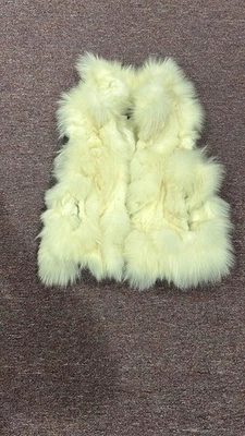 NEW ADRIENNE LANDAU REAL FUR VEST SIZE SMALL - Image 1 of 4