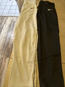 2 Nike Youth Baseball Pants Full Length Gray And Black Large - Picture 1 of 6