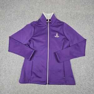 Antigua Jacket womens MEDIUM purple Long Sleeve full Zip activewear Size M - Picture 1 of 9