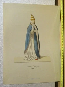 Vecchia stampa a colori pubblicitaria MAESTRETTI SOMMO PONTEFICE cavalieri di - Foto 1 di 3