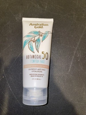 Australian Gold Botanical Tinted Face Sunscreen Lotion SPF 50 - 3oz - image 1 of 2