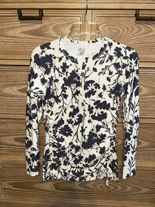 CALIA Women’s Zip Front Long Sleeve Rashguard Floral Pristine Size Small - Picture 1 of 4