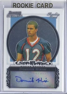2006 Bowman Sterling Football Domenik Hixon Broncos Autographed Rookie Card - Picture 1 of 2