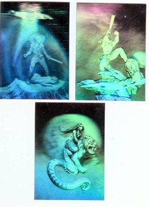 JEFFREY JONES SERIES 1 COMPLETE 3 SILVER HOLOGRAM CHASE TRADING CARD SET FPG 93