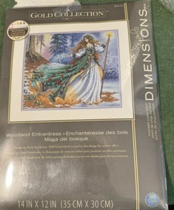 Dimensions Woodland Enchantress Gold Collection Nuevo Kit Punto de Cruz 14 X 12 - Imagen 1 de 2