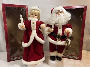 Vintage Trim A Home Christmas Santa Claus AND Girl W/ Candle! READ! - Picture 1 of 19