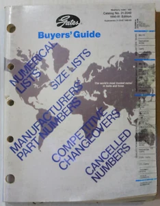 Gates Hoses & Belts Parts Book ~ 1990-91 ~ Catalog # 31-2040 - Bild 1 von 1