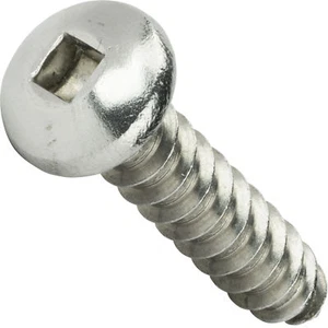 #6 x 3/8" Square Drive Screws Self Tapping Pan Sheet Metal Stainless Qty 100 - Picture 1 of 7
