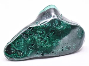 195g 3.4" Dark Green Malachite Freeform Polished Natural Crystal Mineral - Congo - Picture 1 of 5