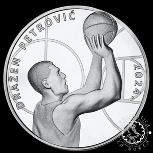 2024 - 4 EURO 1 Oz Plata PROOF - Drazen Petrovic - CROACIA - Picture 1 of 4