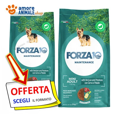Forza10 Dog Maintenance → Cervo e Patate - 2 kg - Mini Adult - Cibo Cani, Cane