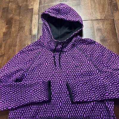 Nike Therma-Fit Women’s Polka Dot Purple Hooded Sweater Size Medium - Image 1 of 4