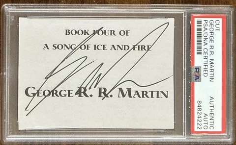 GEORGE RR MARTIN SIGNED BOOK CUT GAME OF THRONES AUTHOR AUTOGRAPH PSA DNA COA Cover
