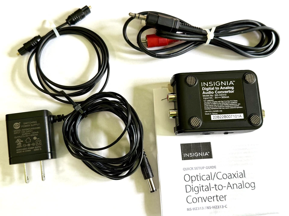 Cable óptico convertidor digital a analógico óptico/coaxial Insignia NS-HZ313 Plus Foto 1 de 4