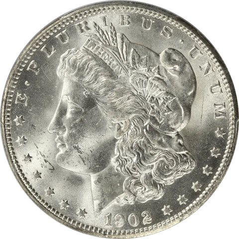 1902-O Morgan Silver Dollar S$1, PCGS MS 63 Cover