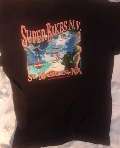 CAMISETA DE BOLSILLO PARA HOMBRE HARLEY DAVIDSON TALLA 2 XL SUPER BICICLETAS ST. MAARTEN USADA - Imagen 1 de 3