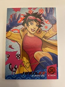 X-Men 2018 Fleer Ultra X-Men '92 Jubilee Red Foil Auto David Nakayama 17/50 Rare - Picture 1 of 2