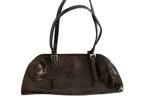 Handtasche Bisou Bisou Michele Bohbot braun Kunstschlange Umhängetasche gebraucht - Bild 1 von 9