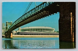 River Front Stadium Cincinnati Ohio Comair Airlines Nachricht Vintage 1978 Postkarte - Bild 1 von 4