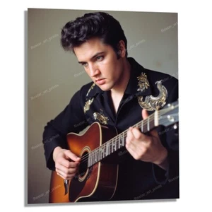 8x10 ELVIS PRESLEY Color Portrait Playing Guitar EXCLUSIVE Photo Art Print EP002 - Picture 1 of 3