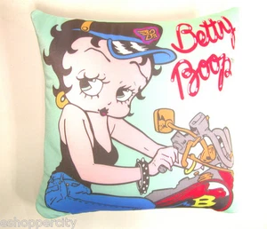 Motociclista almohada de microperlas Betty Boop 14", muy linda - Imagen 1 de 1