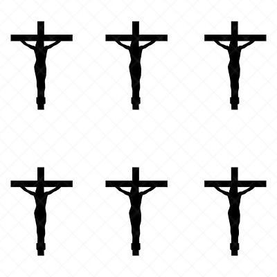 Juego de 6 - Calcomanías de Vinilo Cruz Cristiana de Jesús | Pegatinas Cruz Cristiana de Jesús Foto 1 de 3