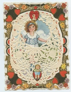 Vtg I'll Be Your Valentine 'till the End Lacy Die-cut Valentine Card - Picture 1 of 3