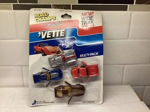 Rare Original Vintage Road Champs Chevrolet Corvette 4 pack. MOC. 1982 NOS. - Picture 1 of 7