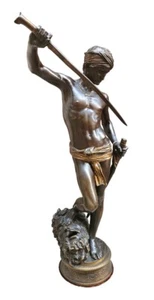 David terrassant Goliath par Antonin MERCIE 1848-1916 - Imagen 1 de 16
