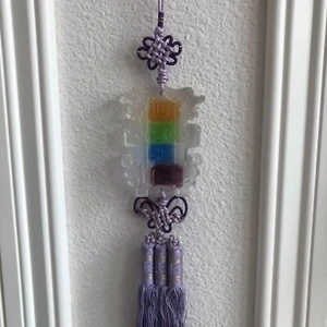 Benedizione per la sicurezza ~Auto/casa appesa FengShui Liuli Cristallo Vetro regalo - Foto 1 di 9