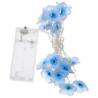 20 Led Blue Flower String Lights For Outdoor Wedding Decoration