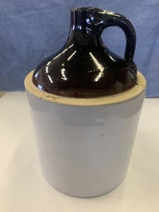 Vintage Brown Stoneware 2 Gallon Jug Crock Moonshine 13 3/4” Height - Picture 1 of 8