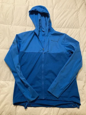 Endura Cycling Jacket SingleTrack Softshell II - Azure Blue Men’s Medium Hooded - Image 1 of 4