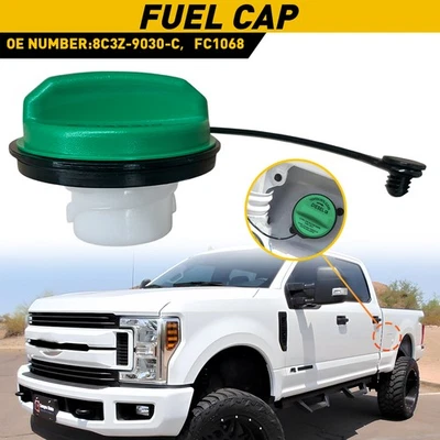 Tampa de enchimento de combustível tampa da porta do tanque de gasolina para 2009-17 Ford F250 F350 Super Duty Truck - Imagem 1 de 4