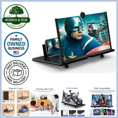 18-Inch Phone Screen Magnifier Foldable HD Amplifier for Movies Videos Gaming - Image 1 of 4