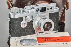 Leica IIIg no.858304 w. Elmar 3,5/5cm and case CE11377 - Bild 1 von 15