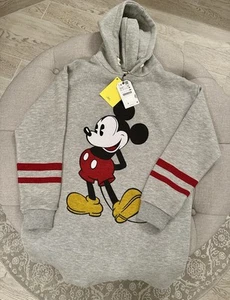 NWT Disney 90th Anniversary Kids Zara Long Hoodie Sweatshirt Size 13/14 - Picture 1 of 5