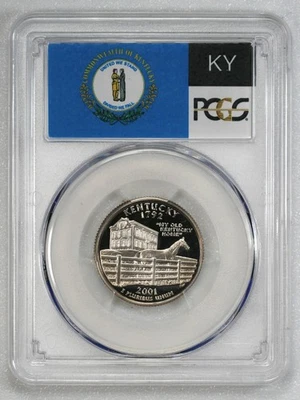 2001 S Kentucky PCGS Graded PR69DCAM Proof Washington State Quarter 25C CN-Clad - Image 1 of 3